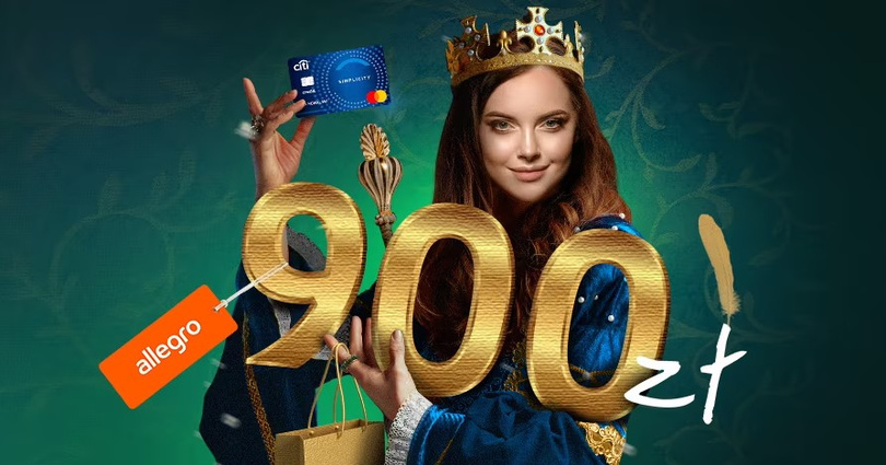 600 zł premii do Allegro + 300 zł z Bezcenne Chwile z kartą kredytową Citi Simplicity 600 zł premii do Allegro + 300 zł z Bezcenne Chwile z kartą kredytową Citi Simplicity