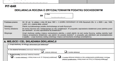 PIT-8ar - kto powinien złożyć i jak go wypełnić?