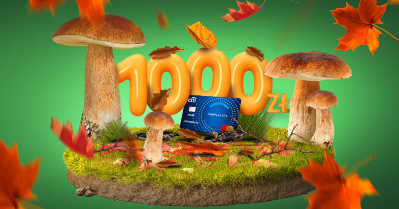 1000 zł premii + zwolnienie z opłat z kartą kredytową Citi Simplicity