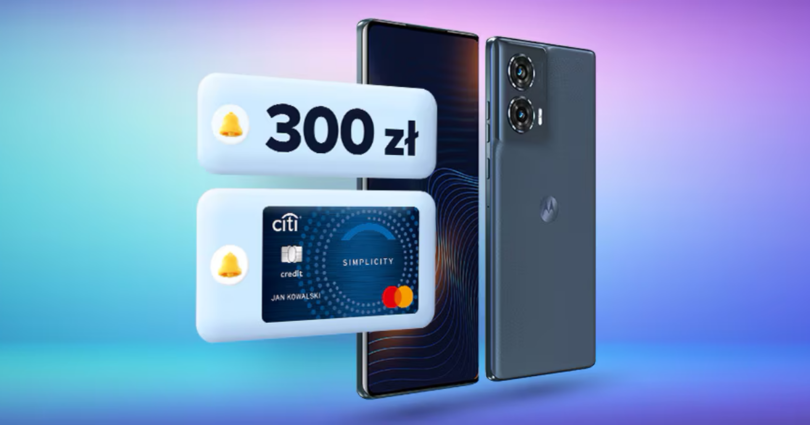 Motorola Edge 50 Fusion + 350 zł premii + 12 miesięcy bez opłat z kartą kredytową Citi Simplicity