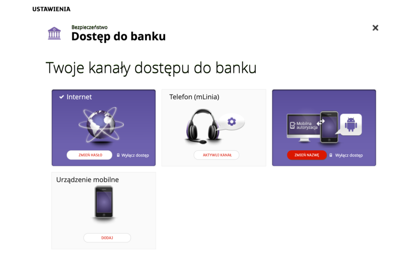 Zmiana hasła lub aktywacja infolinii w mBanku